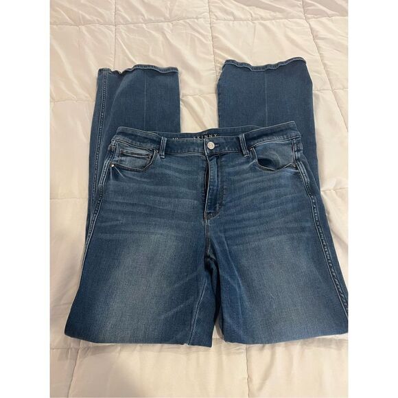 WHBM the Skinny Flare denim jeans size 14 tall long - Picture 1 of 7